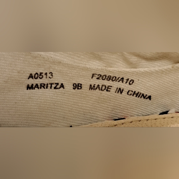 EUC Y2K Coach Poppy Maritza White Floral Jute Summer Boho Heel Wedge Shoe SZ 9B - Picture 10 of 10